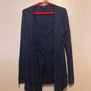 89th & Madison Shimmering Navy Cardigan